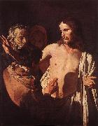 HONTHORST, Gerrit van The Incredulity of St Thomas sdg oil painting on canvas